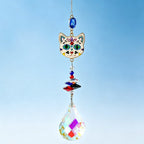 Natural Crystal Round Eco-Friendly Sun Catchers Moon and Amethyst Suncatchers