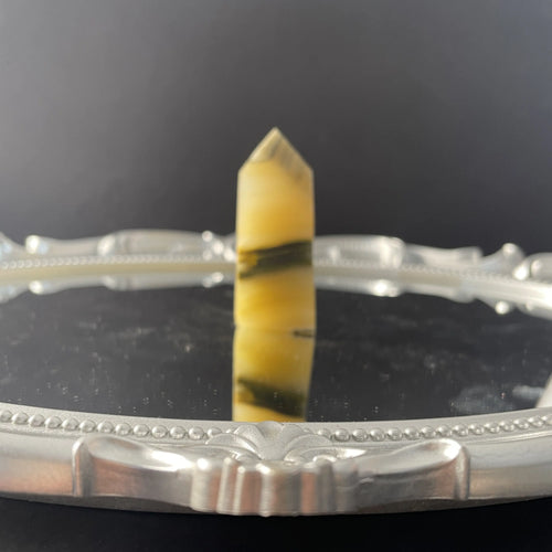 Natural Crystal Bumble Bee Jasper Tower-Shaped Decorative Item