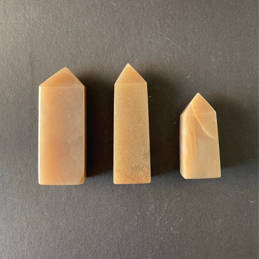 MT Brand Natural Golden Sunstone Polished Tower-Shaped Crystal Tower