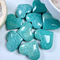 Natural Amazonite Heart Polished Amazonite Ornament for Home Desktop Decor Crystal Decor