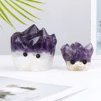 Natural Crystal Amethyst Cluster Hedgehog - Standard