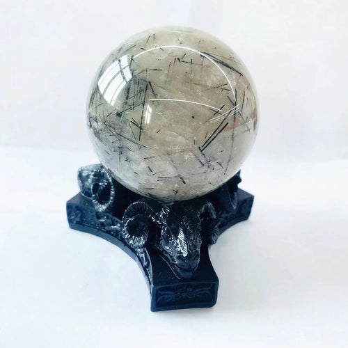 Natural Crystal Ball Art Decoration Black Tourmaline Sphere Crystal for Gifts