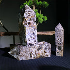 Natural Crystal Flashy Shine Druzy Point Sphalerite Tower Crystal for Decoration