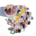 Natural Crystal Polished Rainbow Fluorite Tumbled Stones Art & Collectible Decoration