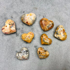 Natural Crystal Stones Crazy Agate Crystal Heart Carving for Ornaments