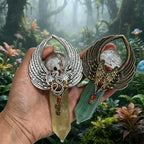 Natural Crystal Magic Angel Wing Wand Tower Point Wedding Crystal Crafts for Decor