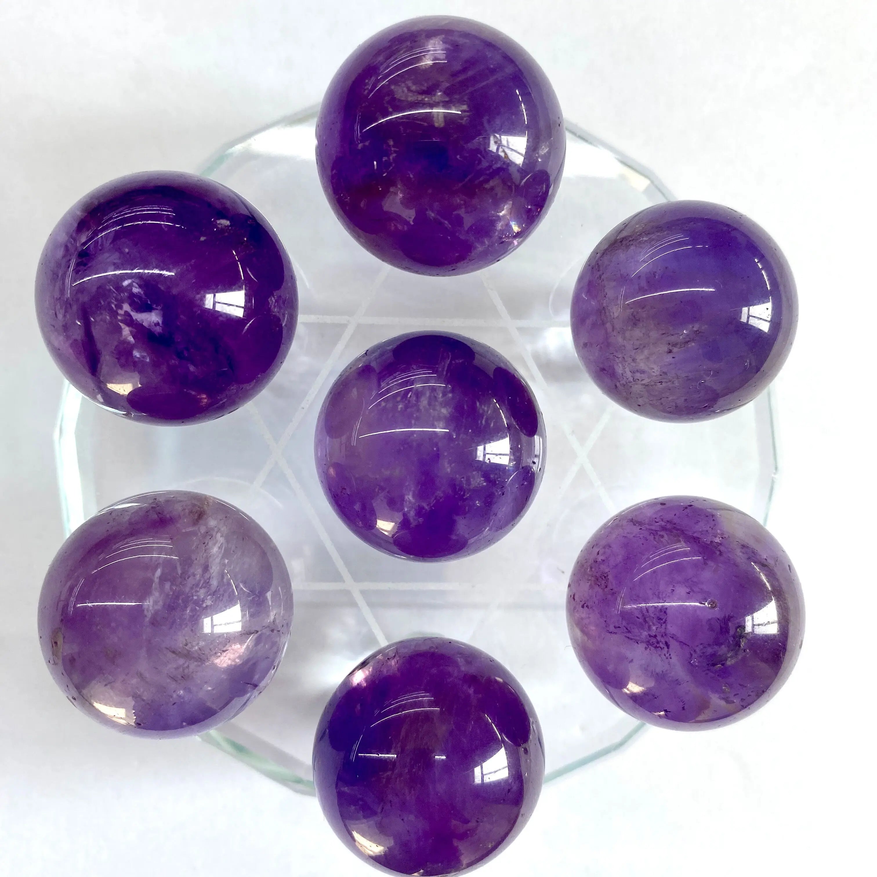 Natural Crystal Sphere Ball Crystal Amethyst Spheres for Decor Home