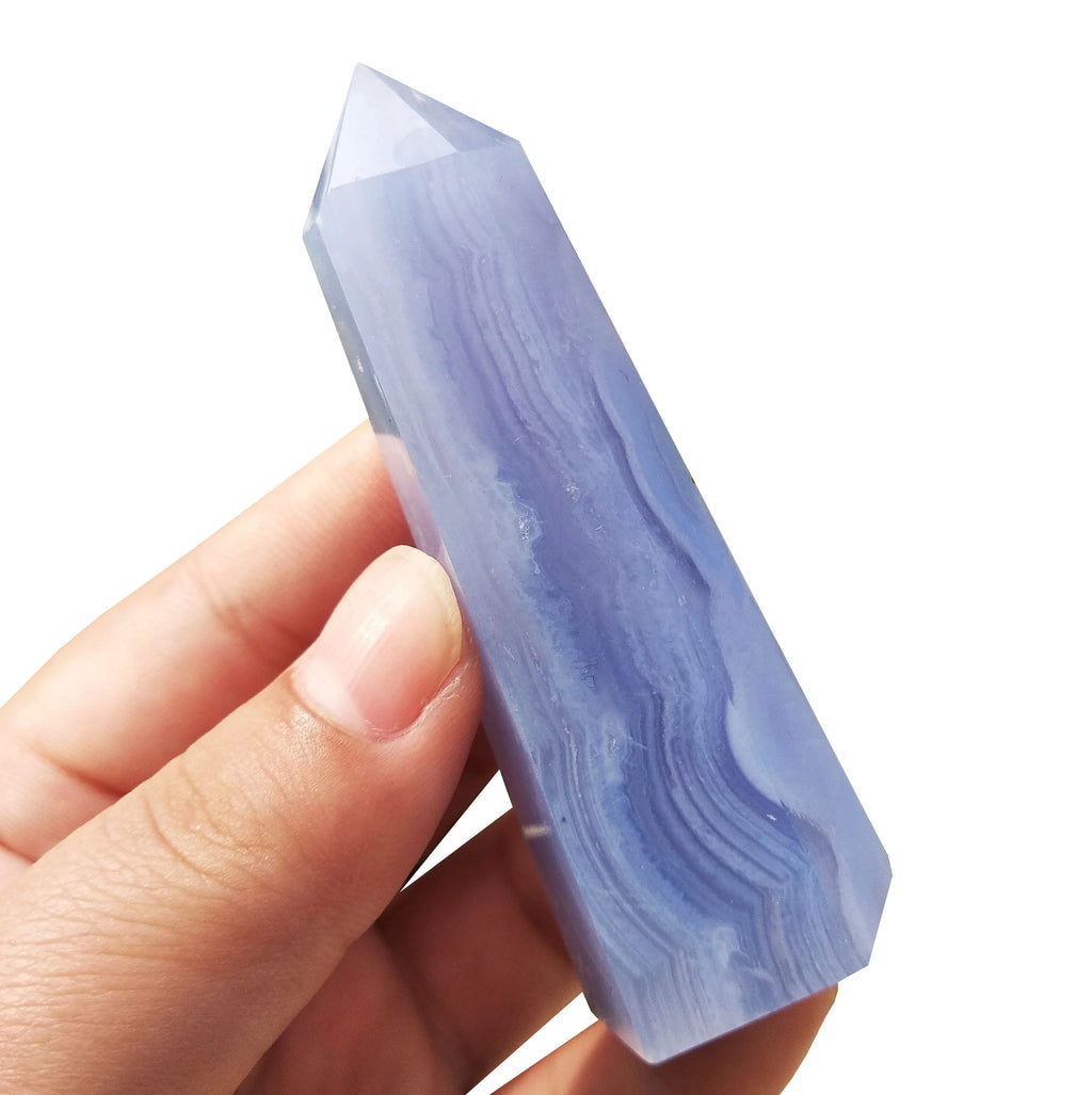 Natural Crystal Stones Crafts Carnelian Crystals Stones Blue Lace Agate Crystal Points for Home Decor