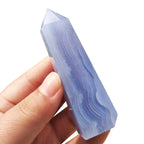 Natural Crystal Stones Crafts Carnelian Crystals Stones Blue Lace Agate Crystal Points for Home Decor