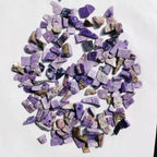 Natural Gemstone Charoite Tumbled Chips Purple Crystal Gravel for DIY Craft Decor