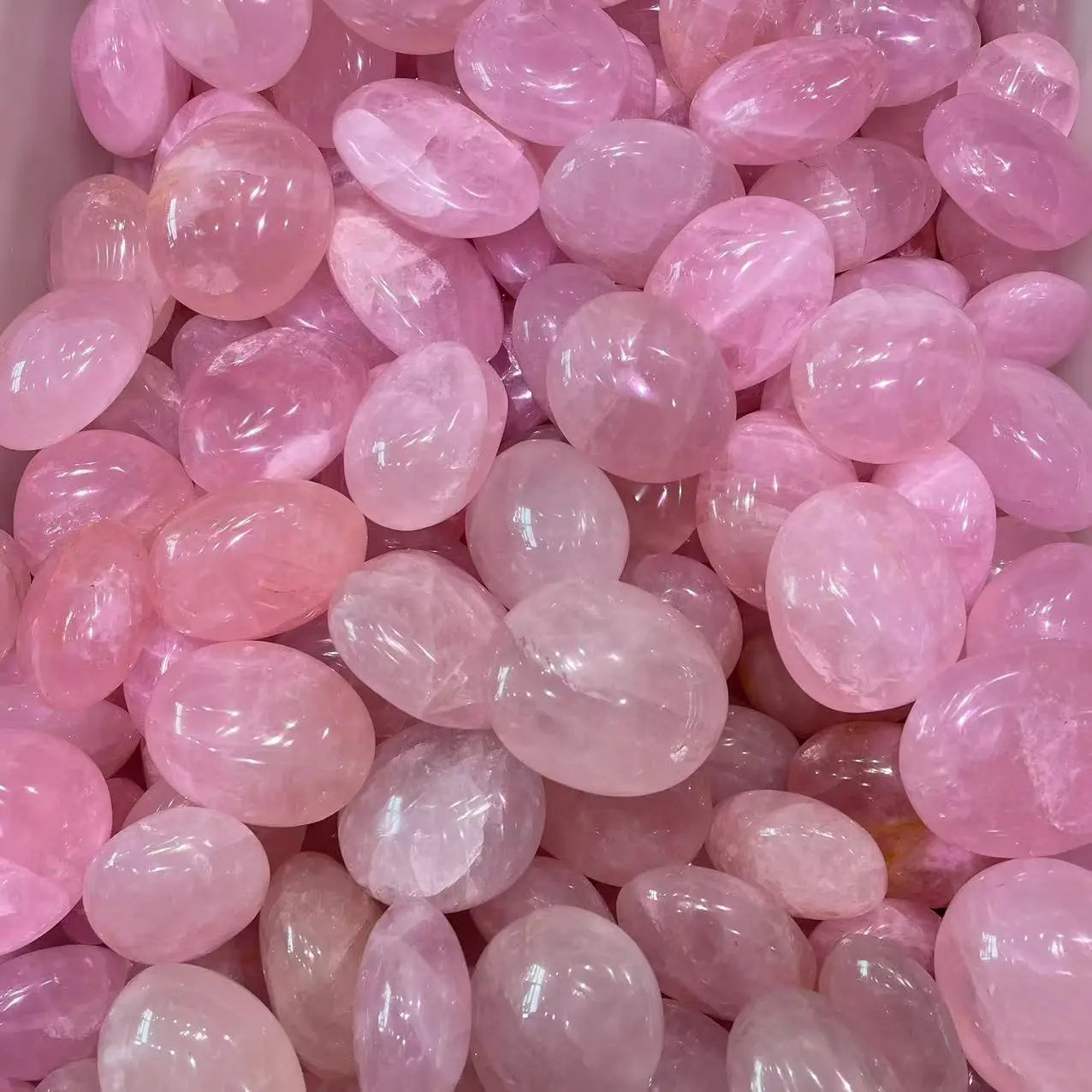 Natural Gemstone Crafts rose quartz Stone Polished rose quartz Palm Crystal Tumbled Stone