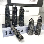Black Crazy Agate Tower Lot - 1 kg - 1 kg lot