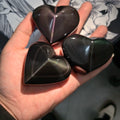 Natural Good Quality Rainbow Obsidian Cat Eyes Quartz Crystal Heart shaped Home Collection