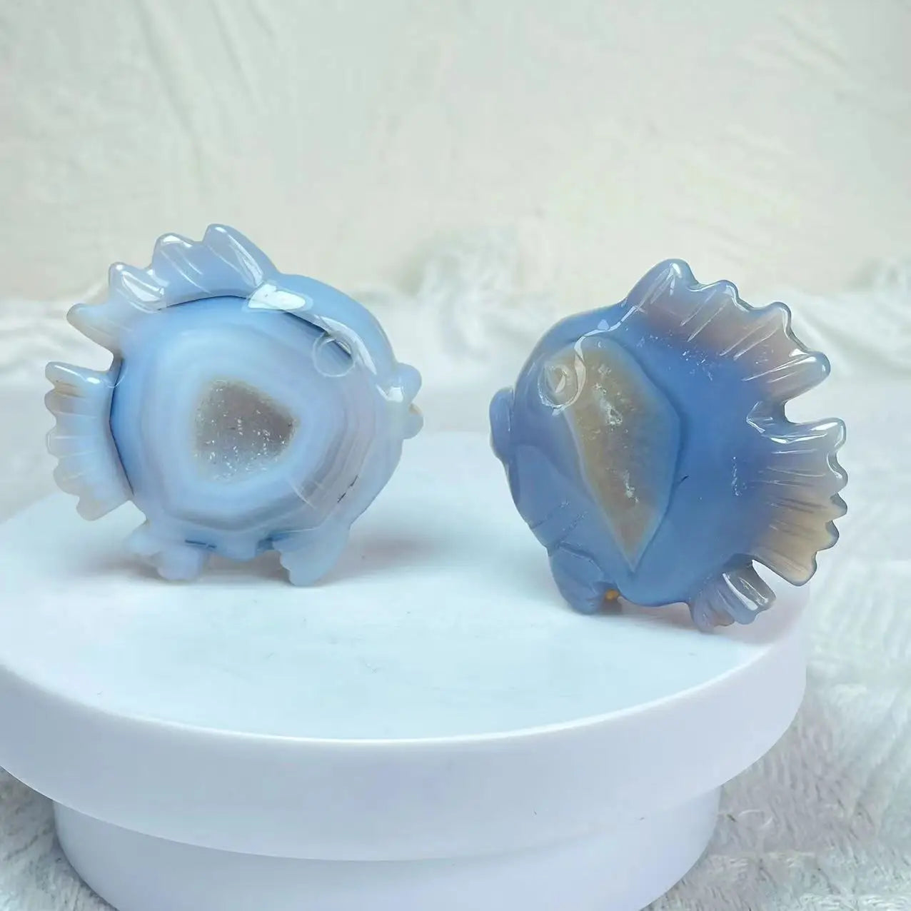Natural Crystal Crafts Home Decor Carving Agate Crystal Geode Fish