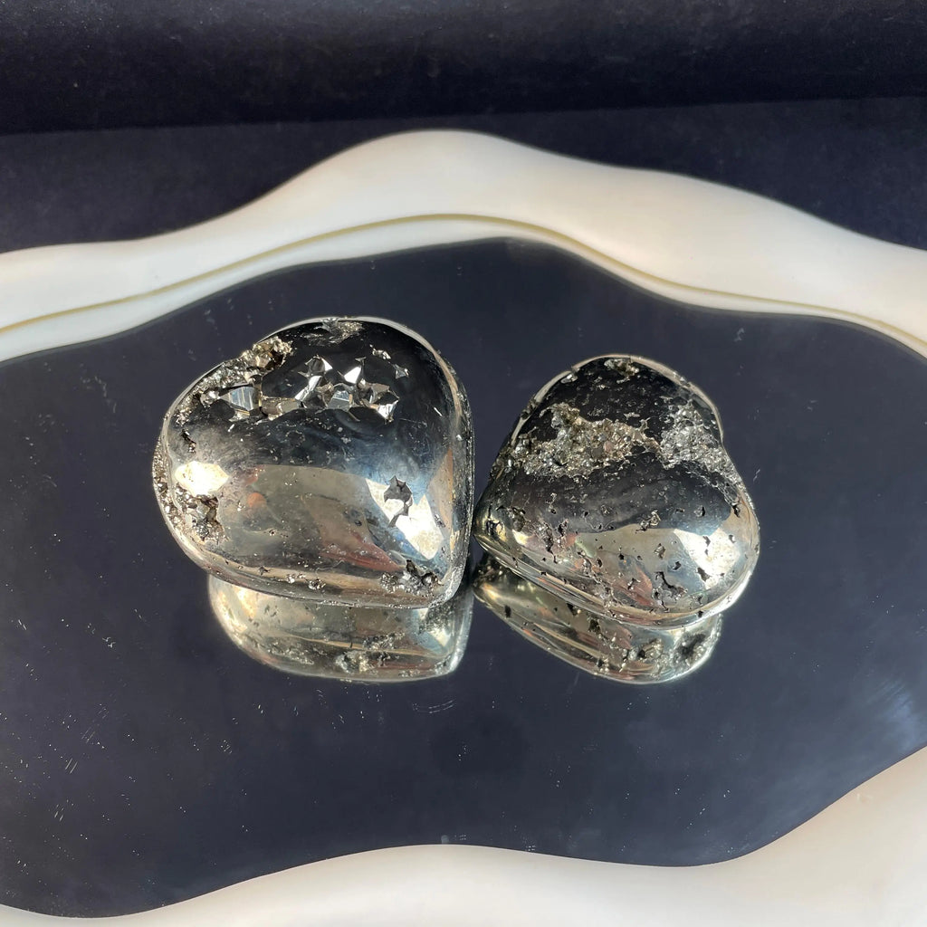 Natural Crystal Stone Pyrite Heart Stone