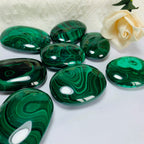 Natural Crystals Stone Malachite Palms for Decoration