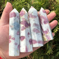 Natural Pink Tourmaline Matrix Tower Polished Crystal Point for Home Decor Gifts