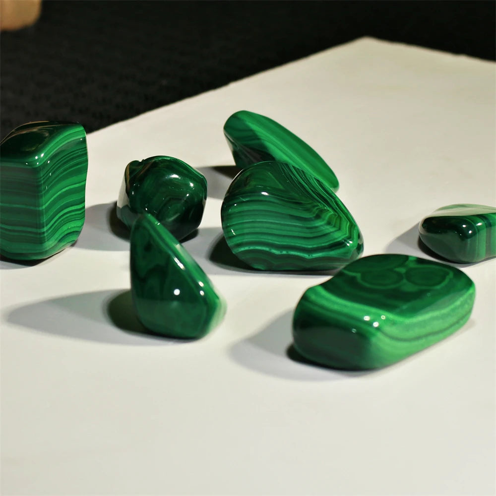 Natural Polished Crystals Stone Malachite Tumble for Home Decor
