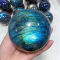 Natural Polished Labradorite Sphere Crystal Real Shot Blue Flash for Gifts & Decor