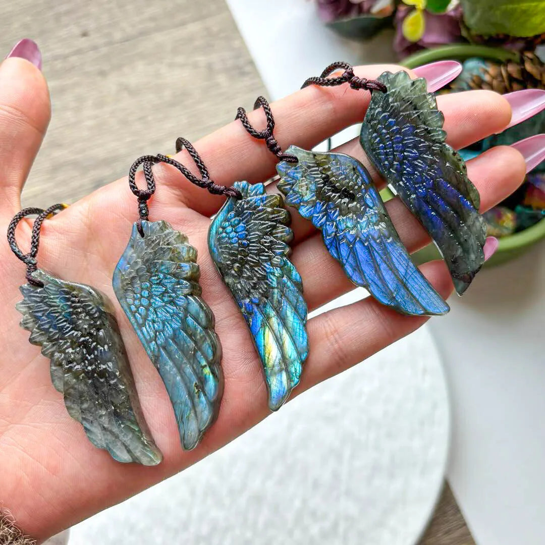 Labradorite Wing Pendant - 1 piece