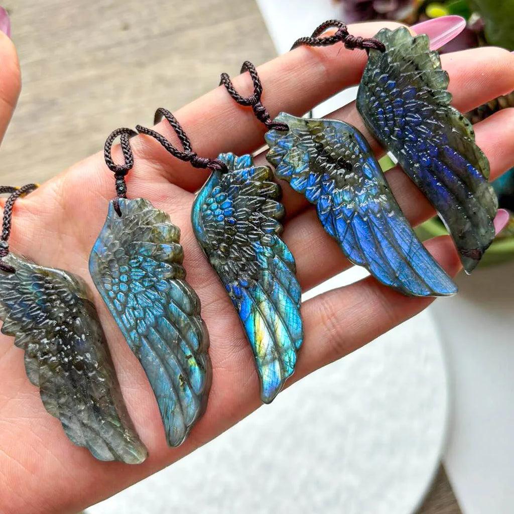 Labradorite Wing Pendant