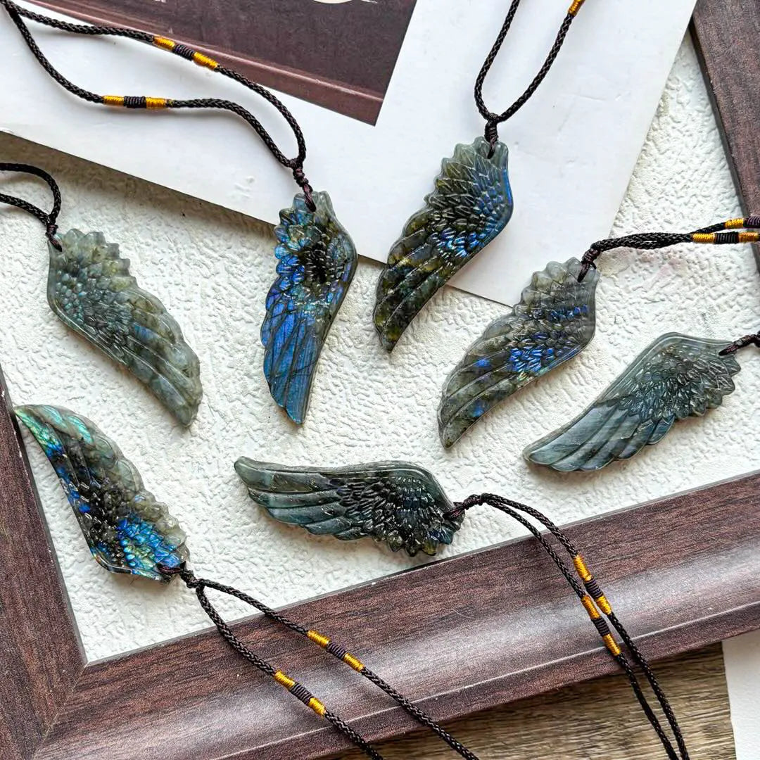 Labradorite Wing Pendant
