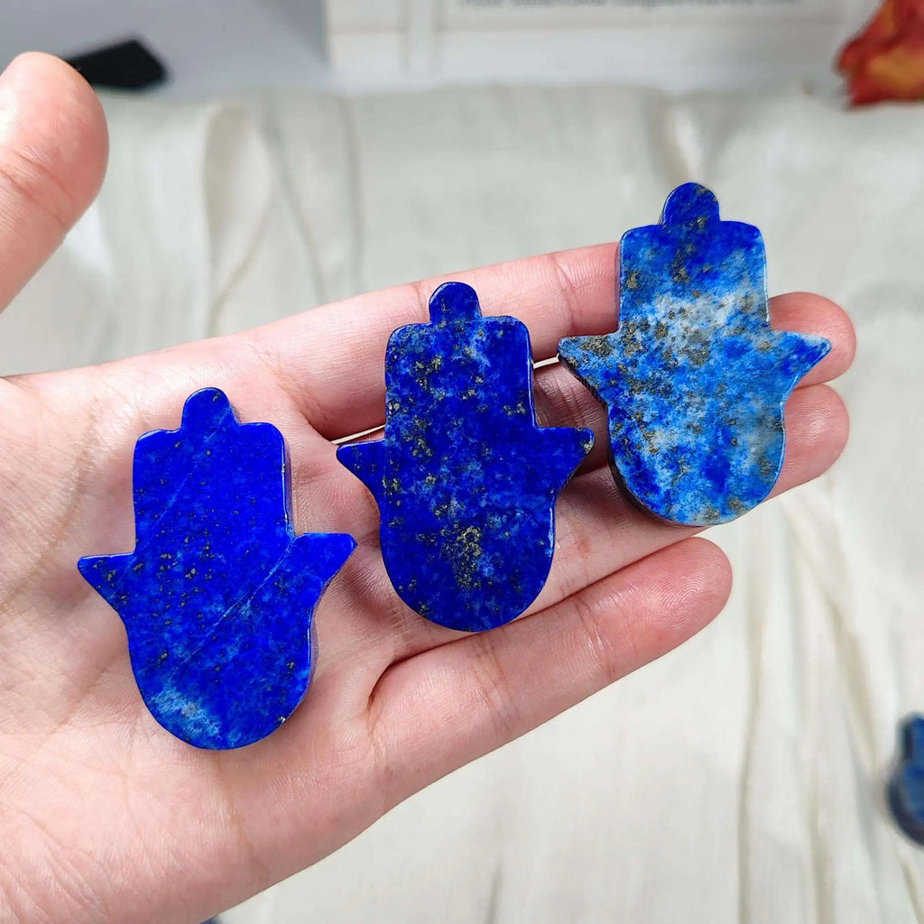 Lapis Lazuli Hamsa Hand Figurine