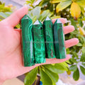 Natural Malachite Stone Crystal Point Quartz Stone Malachite Tower for Home Ornaments