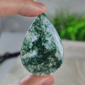 Natural Moss Agate Water Drop Polished Mineral Specimen for Collection Decoration Crystal Decor