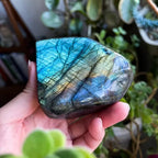 Natural Polished Crystal Crafts Blue Labradorite Freeform Stone Ornament