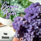 Natural Purple Grape Agate Crystal Raw Rough Stone for Decorative Purpose - Standard