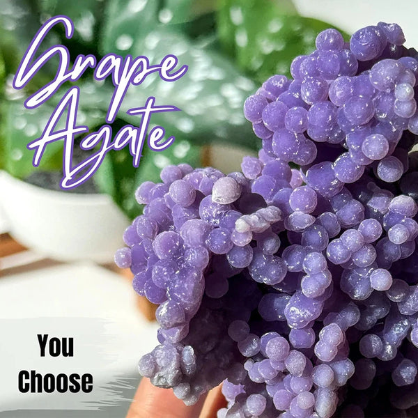 Natural Purple Grape Agate Crystal Raw Rough Stone for Decorative Purpose