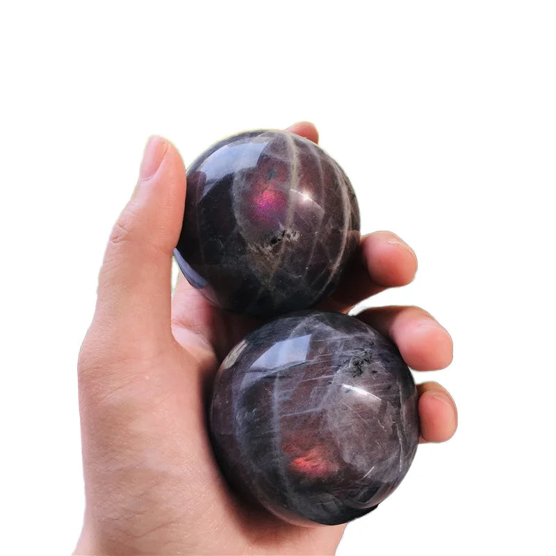 Natural Rainbow Labradorite Ball Quartz Crystal Sphere Home Decor Collection