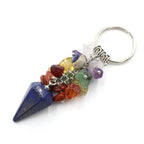 Rainbow Tumbled-Stone Keychain - 1 piece