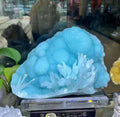 Natural Rough Hemimorphite Crystal Gemstones Specimen Freeform Polished Crystal Specimen for Home Decoration
