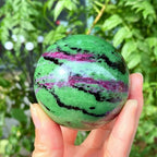 Natural Ruby Fuchsite Sphere Polished Crystal Ball Gemstone Sphere