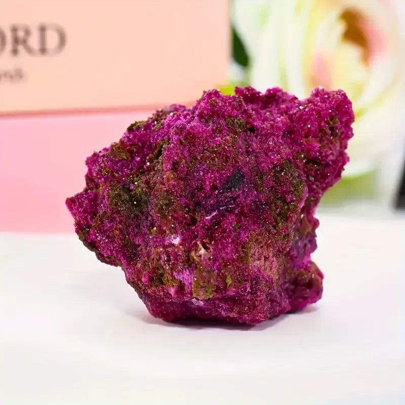 Natural Ruby Ore Mineral Specimen Crystal Gift Collector Stone for Home Office Decor