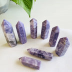 Natural Stone Lepidolite Point Purple Mica Crystal Tower for Home Gift Decoration