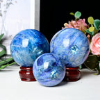Natural Stunning Purple Blue Moonstone Sphere Ball Bohemian Polished Sphere for Home Decor Collect Gift Crystal Decor