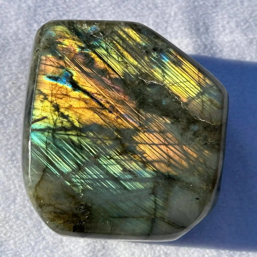 Polished Blue Flash Natural Labradorite Freeform Stone for Crystal Gifts