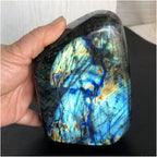 Polished Blue Flash Natural Labradorite Freeform Stone for Crystal Gifts