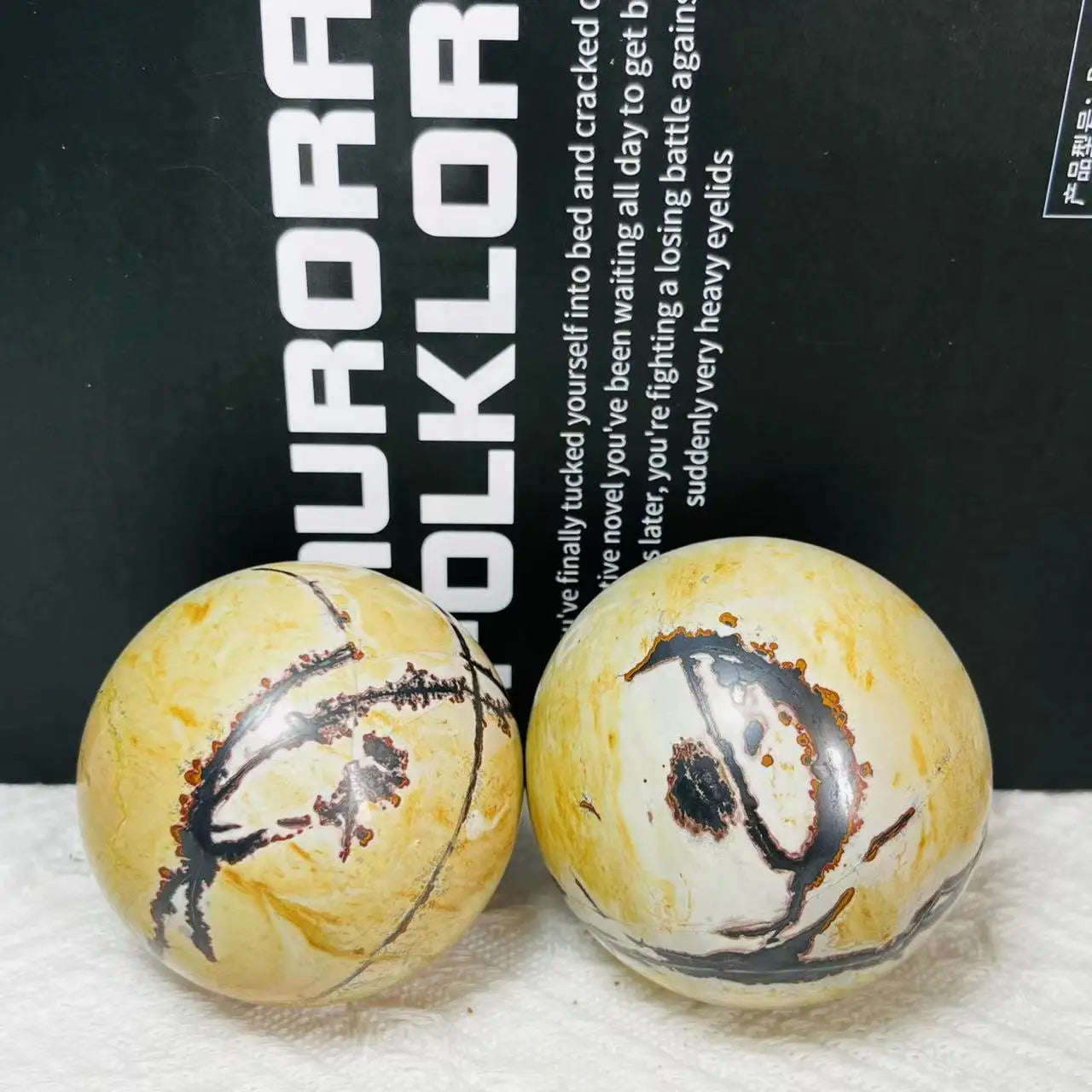 Polished Crystal Ball Picture Jasper Sphere for Decoration