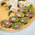 Polished Natural Unakite Palm Stone Unakite Stone for Gift