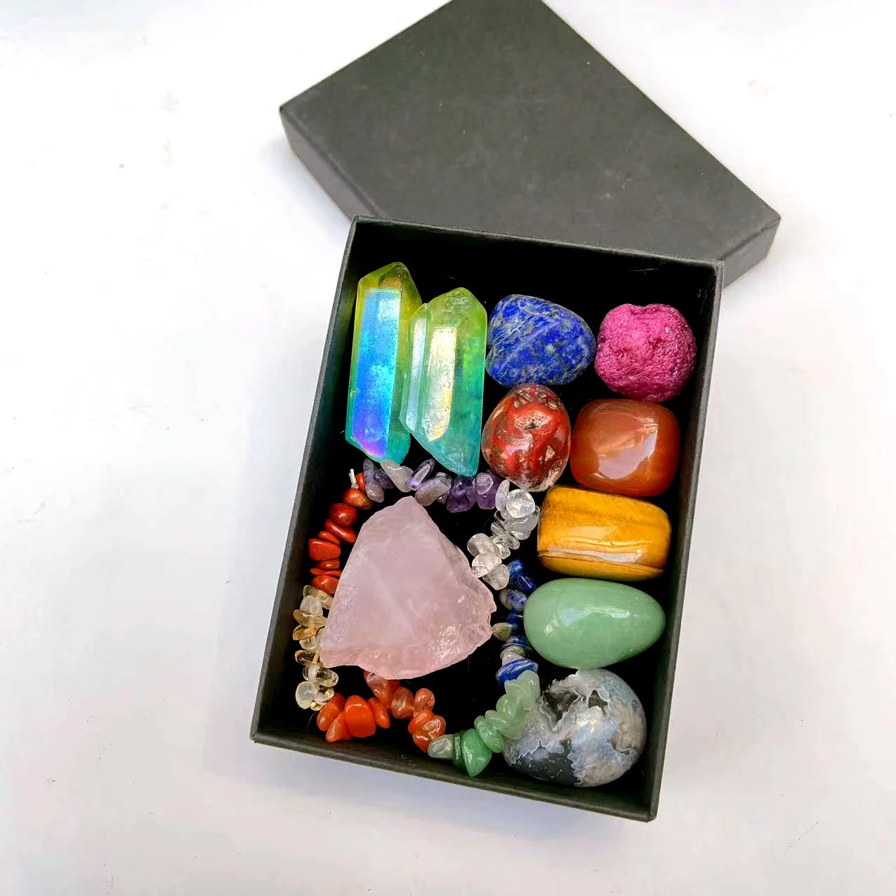 Seven-Stone Bracelet and Tumbled Stone Set