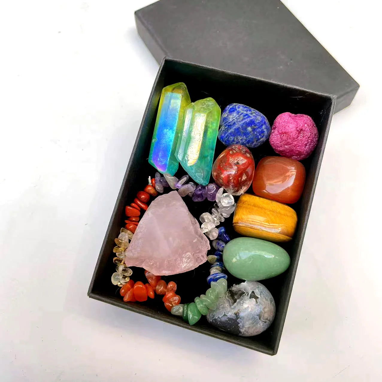 Seven-Stone Bracelet and Tumbled Stone Set