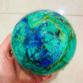 Quality Natural Crystals Ball Handmade Stone Azurite Sphere for Decor