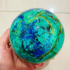 Quality Natural Crystals Ball Handmade Stone Azurite Sphere for Decor
