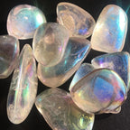 Rainbow Clear Quartz Tumbled Crystal Stones for &