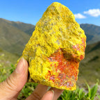 Rare Natural Red Orpiment Rough Stone Specimen - Realgar Stone Minerals, Bohemian Style for Home Decor & Holiday Gift