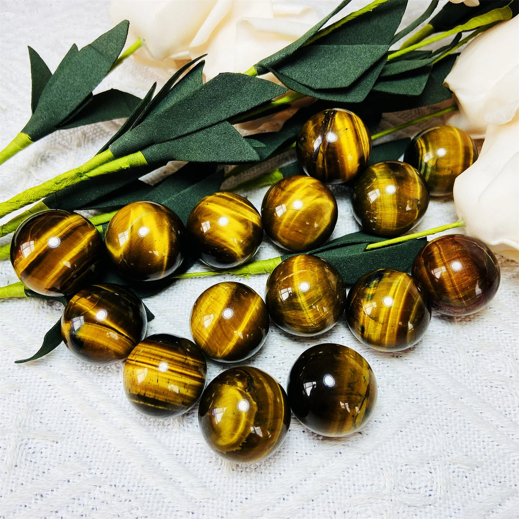 Tiger Eye Small Spheres Polished Natural Gemstone Crystal Balls for Decoration